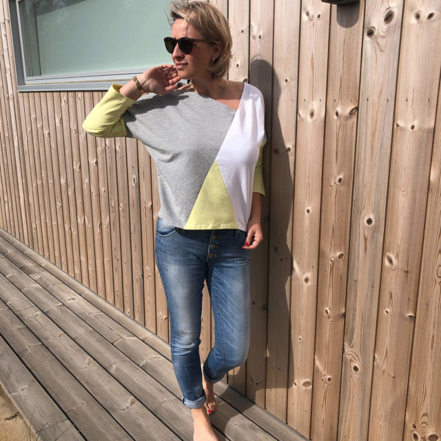 PIECES-Pulli mit 3/4-Arm