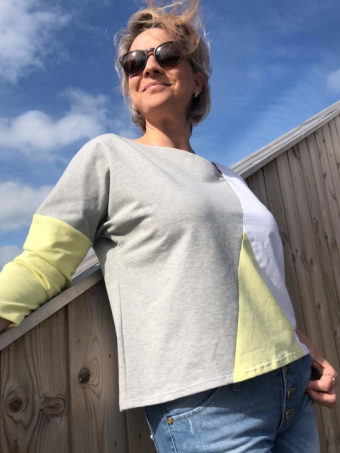 PIECES-Pulli mit 3/4 Arm