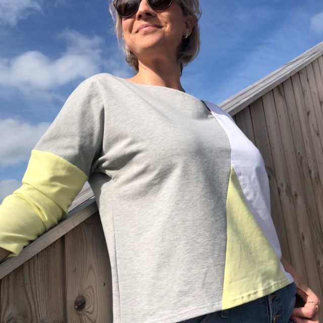 PIECES-Pulli mit 3/4 Arm