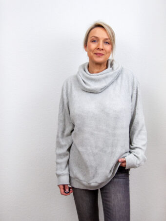 SENSES Sweater Mit Kuschelkragen in Middle aus Viskosestrick