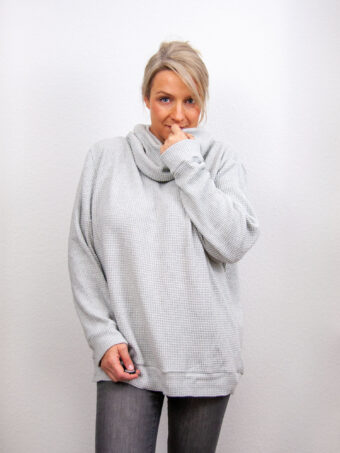 SENSES Sweater Mit Kuschelkragen in Middle aus Viskosestrick
