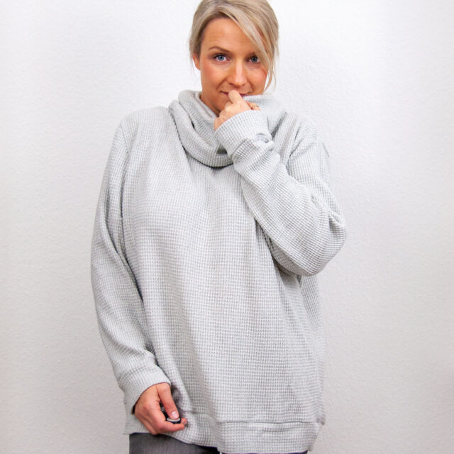 SENSES Sweater Mit Kuschelkragen in Middle aus Viskosestrick