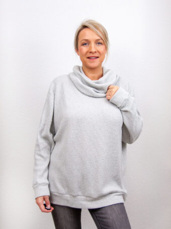 SENSES Sweater Mit Kuschelkragen in Middle aus Viskosestrick